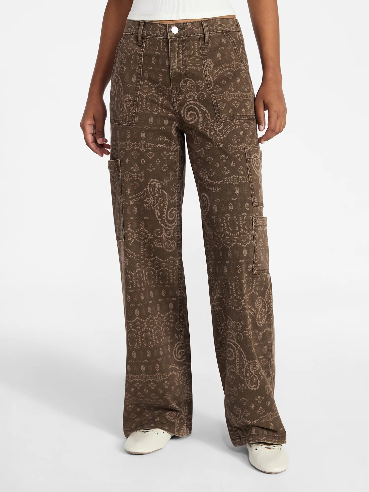 No Boundaries Wide Leg Cargo Pants, 29.5'' Inseam, Women's and Women's Plus Sizes XXS-4X | Walmart (US)