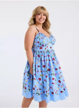 Retro Chic Pleated Bust Midi Dress | Torrid (US & Canada)