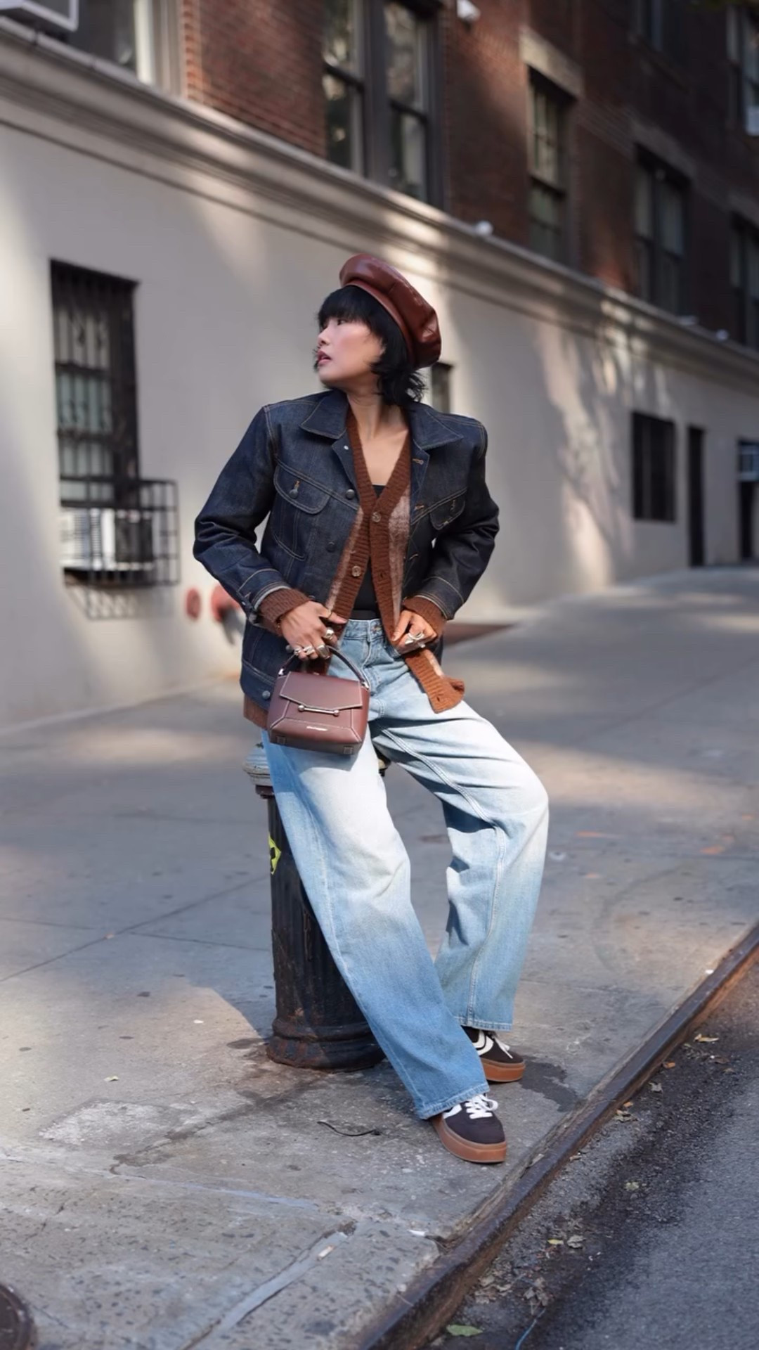 Easy Fall Outfit Formula (that’s actually not boring) 🍂👖
 Because staying warm doesn’t have to mean dressing dull — here’s my go-to Fall outfit formula:
 1️⃣ Start with a black top or bodysuit + classic jeans as your base. 2️⃣ Layer it up — try a neutral cardigan and a denim jacket for texture. 3️⃣ Add brown shoes and accessories (match them for a cohesive look or mix in color or prints if you’re feeling bold). 4️⃣ Finish with some metal details — gold, silver, whatever feels like you.

Mixing menswear and womenswear pieces keeps this look timeless because style doesn’t have a gender.

I’m 5’7 and 123 lbs wearing size small for a bodysuit, size small (menswear) for a cardigan and a denim jacket and size 28 for jeans 

#LTKStyleTip #LTKSeasonal #LTKOver40