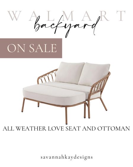 Love the look of this one, can be set together or spaced out and it’s on sale @walmart #home #backyard #furniture #sale #ottoman #loveseat #combo #set 

#LTKSeasonal #LTKhome #LTKsalealert