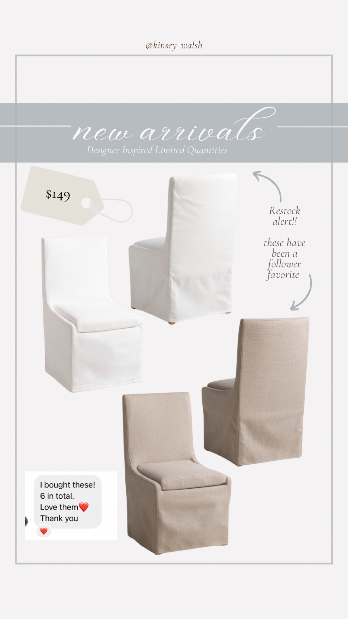 Slope arm slipcover dining chairs at a steal! 

#LTKsalealert #LTKhome #LTKstyletip