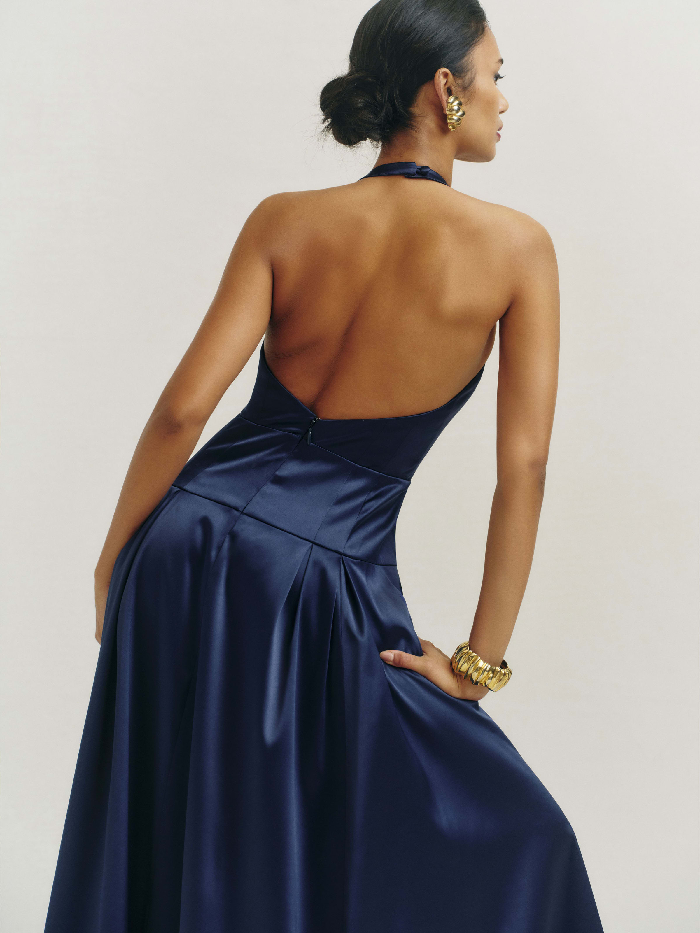 Lilyann Satin Dress | Reformation (Global)