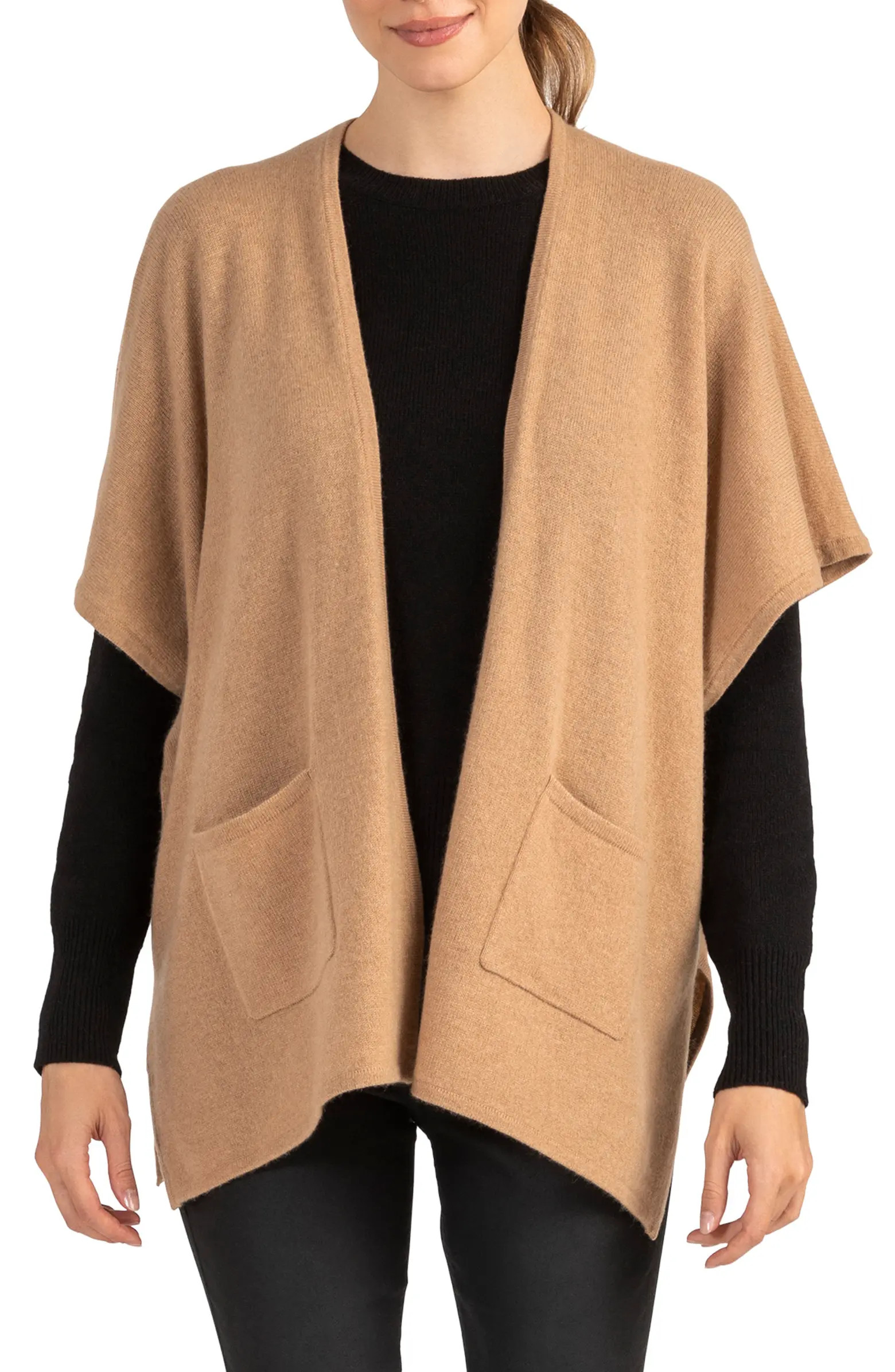 Cashmere Jersey Knit Cape | Nordstrom Rack