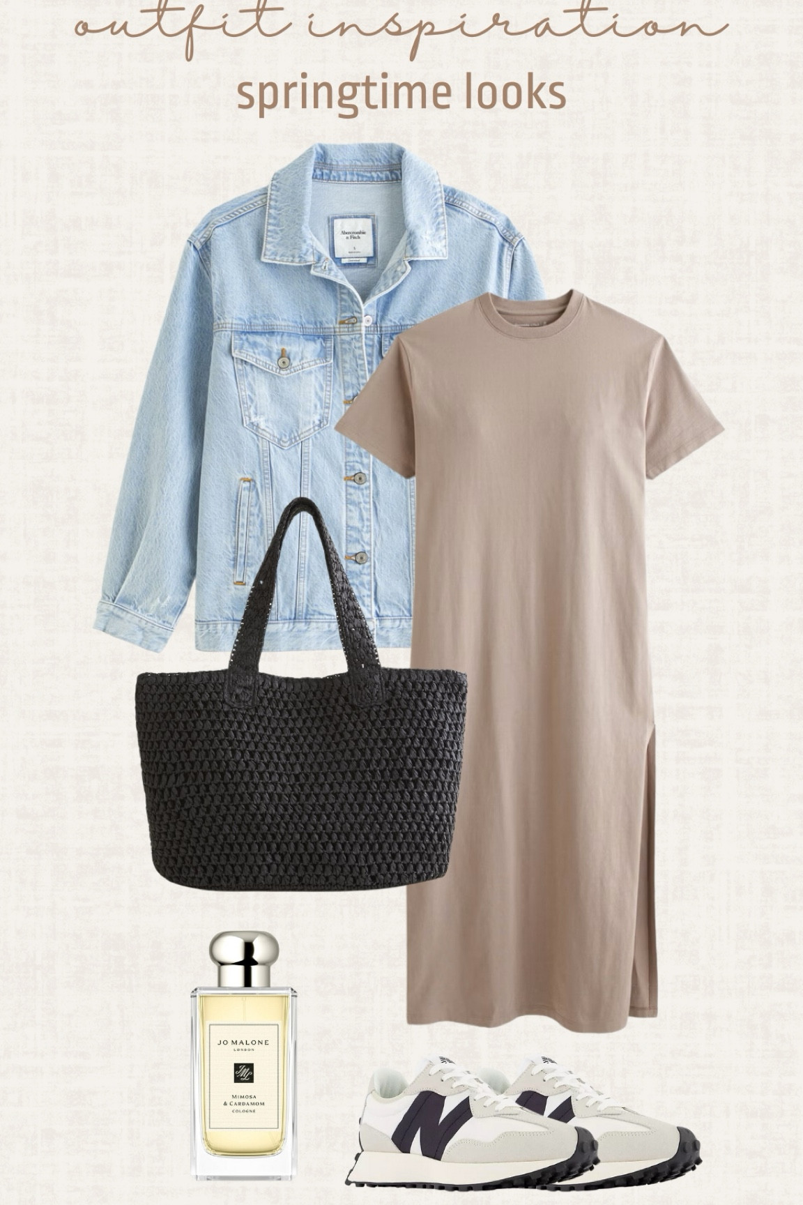 Casual spring outfit. T-shirt dress. Denim jacket. Every day outfit.

#LTKxSephora #LTKsalealert #LTKSeasonal