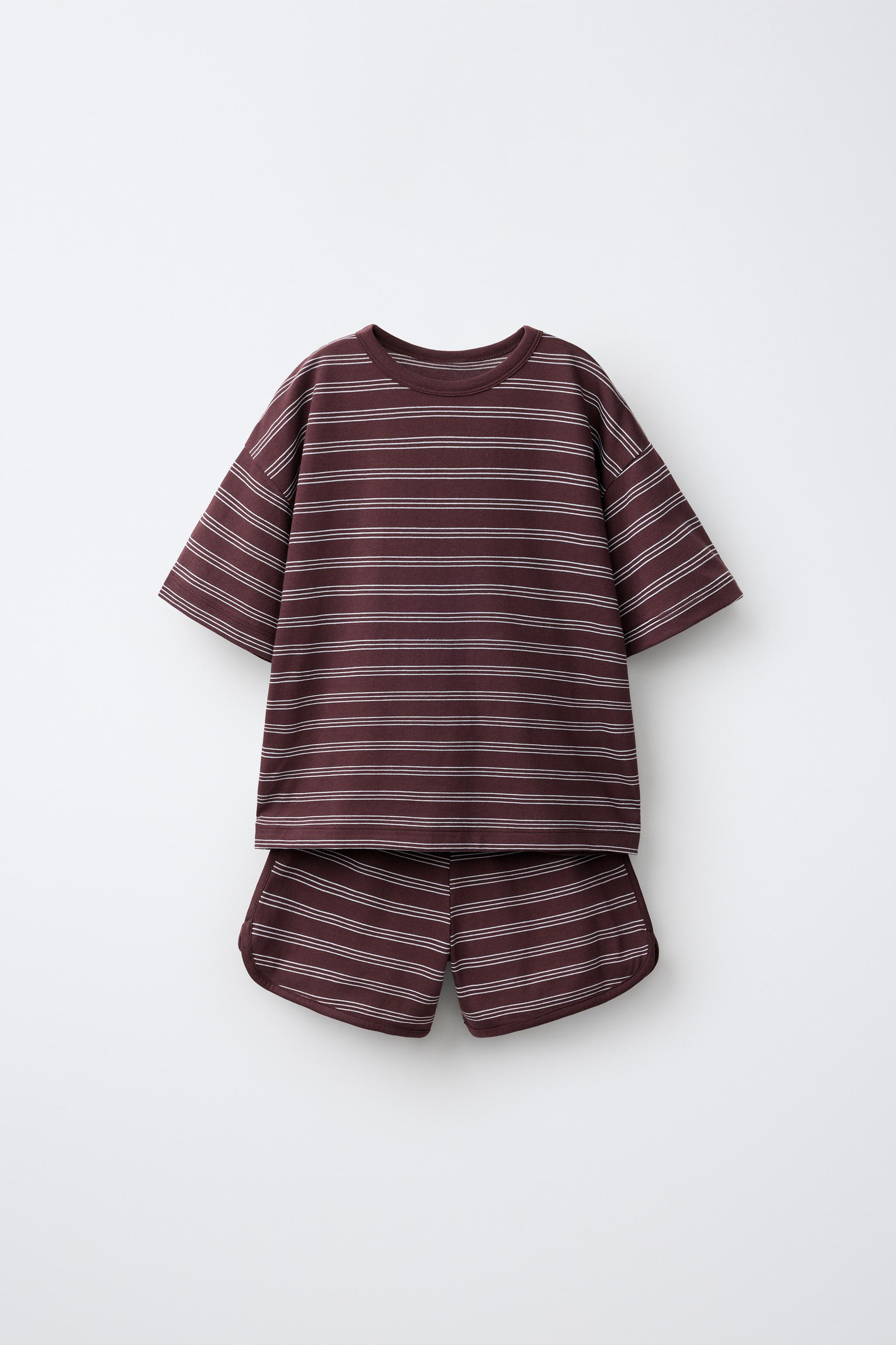 STRIPED T-SHIRT AND BERMUDA SHORTS SET | Zara US
