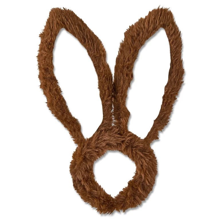Jumbo Bunny Ears Headband, Brown and White, 14", Easter by Way To Celebrate | Walmart (US)