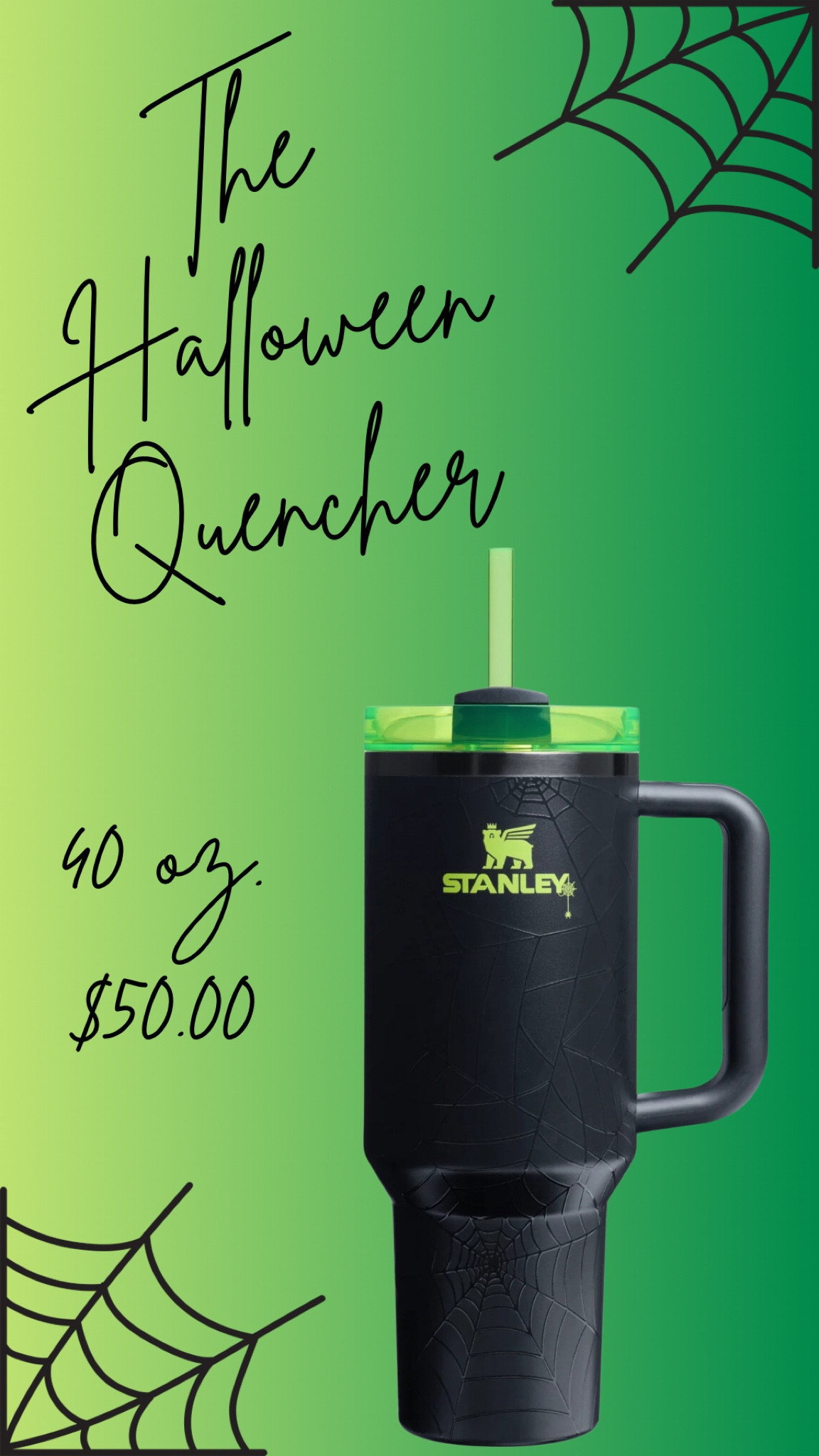 🕸️ The Halloween Quencher 2.0
Launches October 4!! 🕷️

#stanley 

#LTKFitness #LTKSeasonal #LTKHalloween