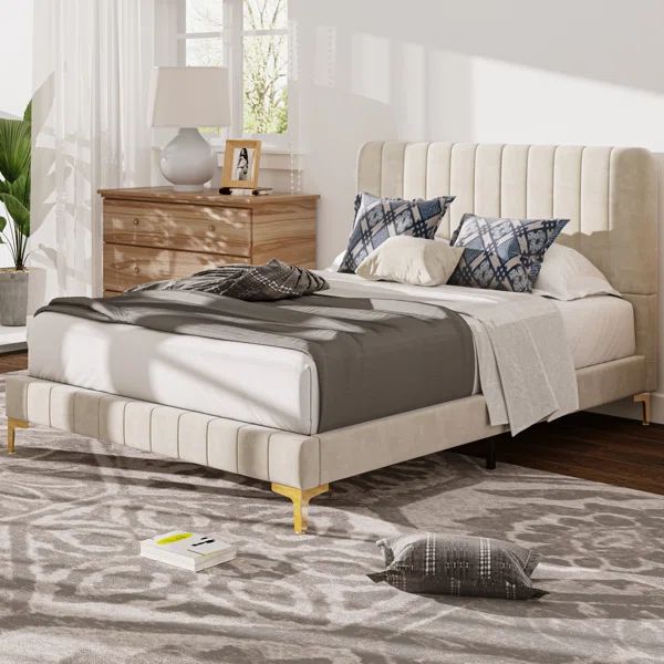 Upholstered Metal Platform Bed | Wayfair North America
