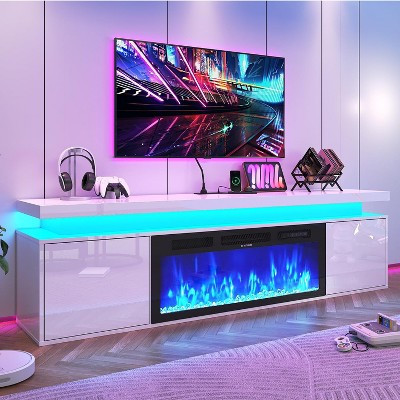 BALHAM TRADE-70 Fireplace TV Stand w/ 36" Fireplace Up to 80" TVs Modern Media Console Cabinet White 13.8"D x 70"W x 20.5"H | Target
