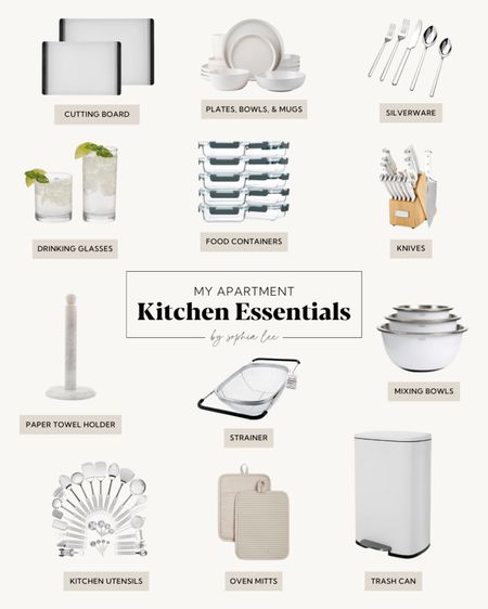 These first apartment kitchen essentials and first apartment kitchen checklist will be incredibly helpful for setting up your new space! These ideas for first apartment kitchen decor, first apartment kitchen organization, and first apartment kitchen must-haves will make your kitchen both functional and stylish. If you're wondering where to start on first apartment kitchen needs or first apartment kitchen appliances, you'll find everything you need right here! #firstapartmentkitchen #kitchenessentials #apartmentkitchenchecklist #kitchenorganization #kitchendecor #kitchenideas