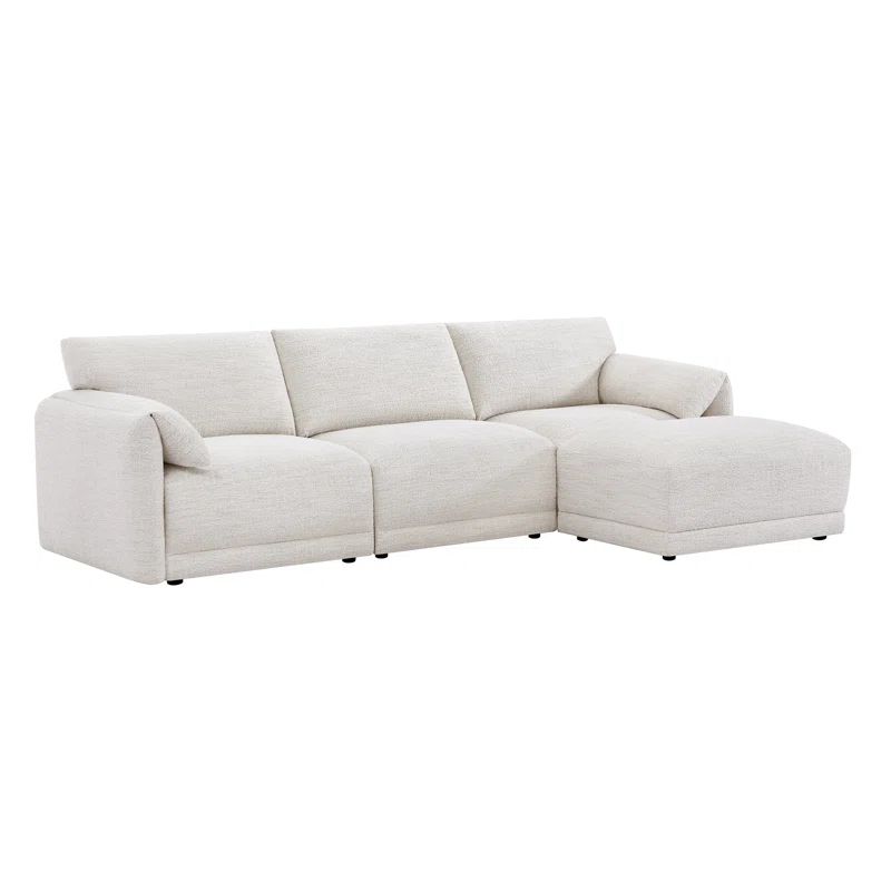 Bodhild 115.7'' Boucle 4 - Piece Modular Sectional with Ottoman | Wayfair North America