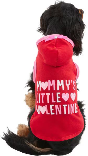 WAGATUDE Mommy's Little Valentine Heart Dog Hoodie, XX-Large - Chewy.com | Chewy.com
