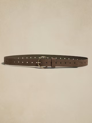 Suede Round Buckle Belt | Banana Republic Factory