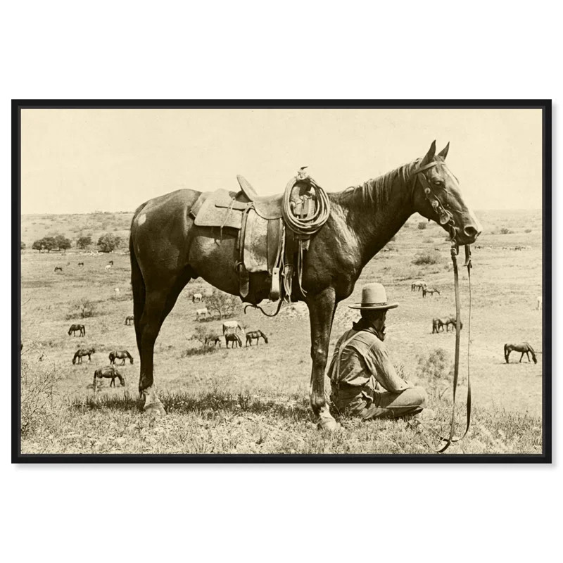 " Animals Cowboy IV, Cabin / Lodge Brown " by Oliver Gal | Wayfair North America