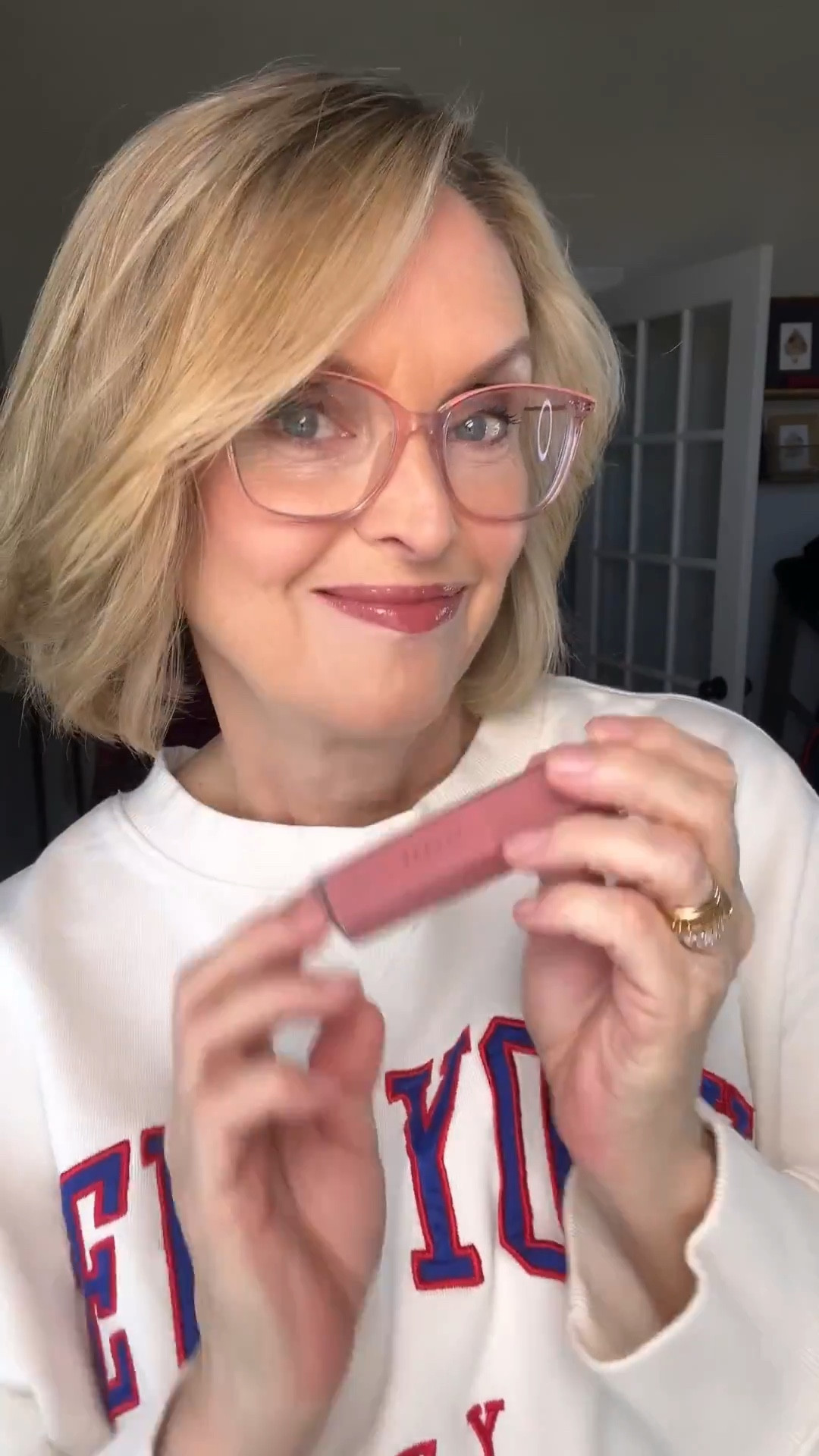 I seriously can’t stop bragging about this next level, long lasting  lipstick/lipgloss situation. It’s loaded with moisturizing ingredients and feels so good! I’m wearing the shade Is It Fu$$y, a lovely neutral shade of dusty pink  

#LTKBeauty #LTKmorningroutine