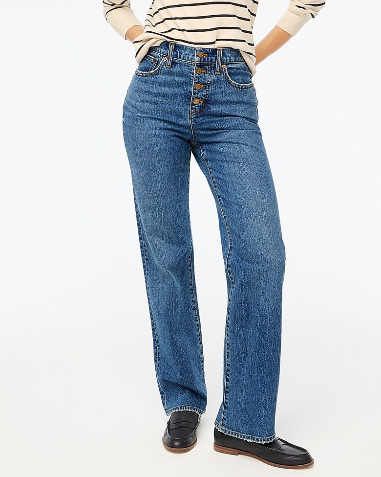Wide-leg full-length jean in all-day stretch | J.Crew Factory