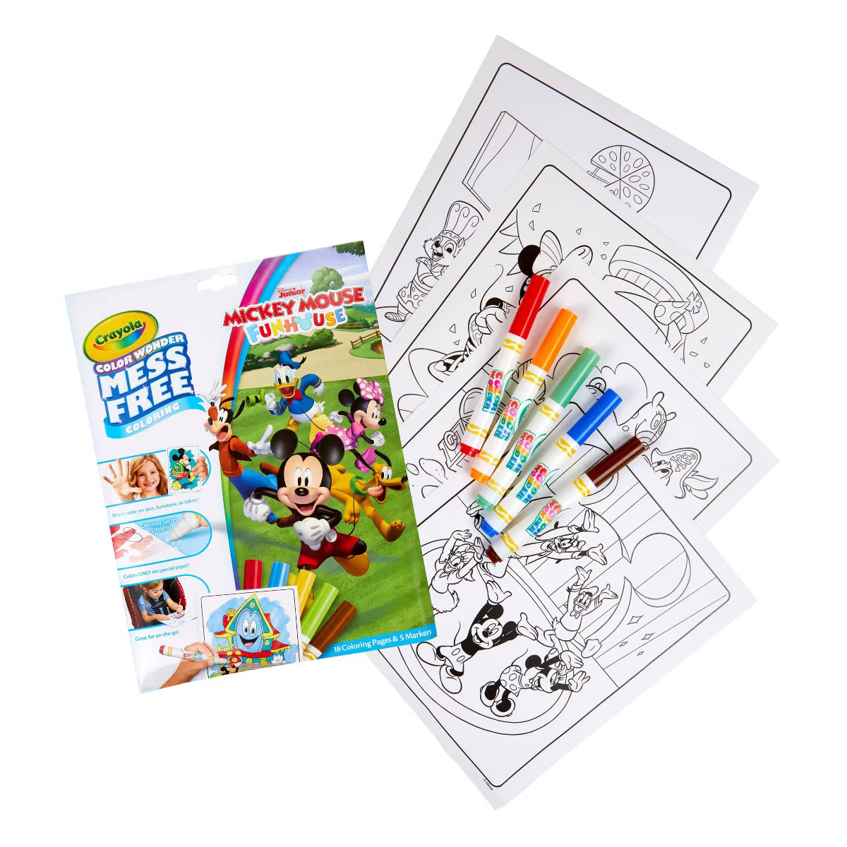 Crayola Color Wonder Mickey Mouse Roadster Racer Coloring Pages Set: Mess Free Disney Junior Shee... | Target