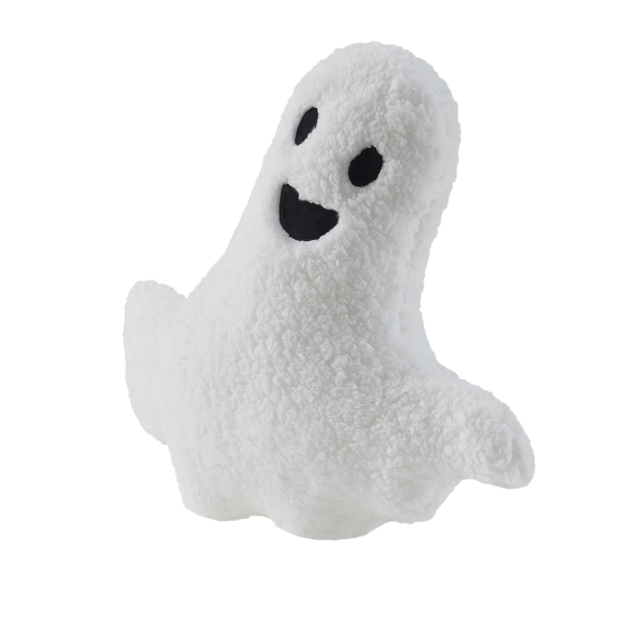 My Texas House 16" x 16" Ghosty White Sherpa Ghost Shaped Decorative Pillow | Walmart (US)