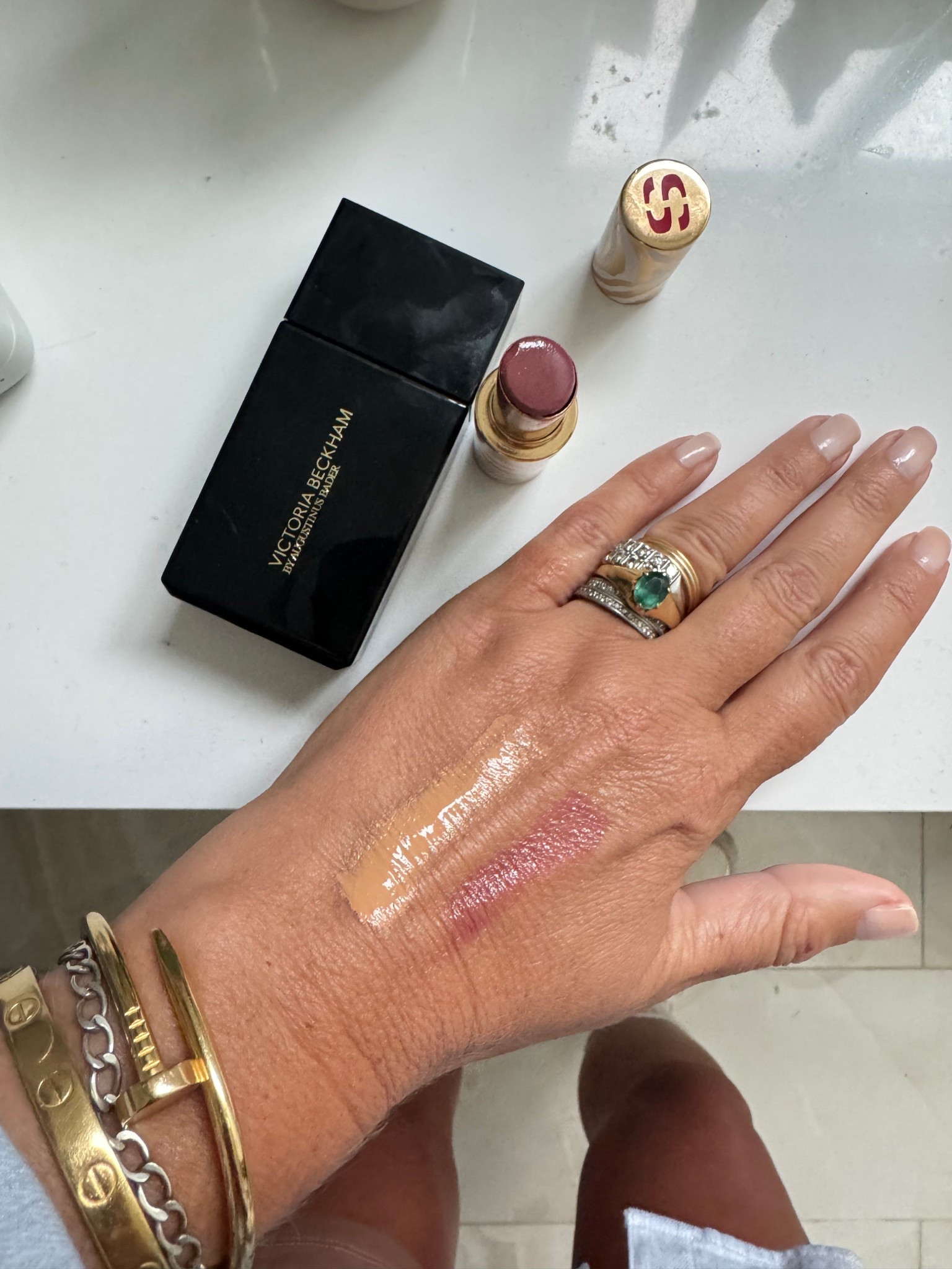 Shade : 8
Lip color: Bel Air
Swatches! 
It’s still early in the testing process, but this foundation may be one of the best I’ve ever tried! It provides light to medium coverage with a glow, skin finish and intense, skin care, benefits that make it look like you just drank a giant glass of water. 

#LTKFindsUnder100 #LTKBeauty #LTKOver40