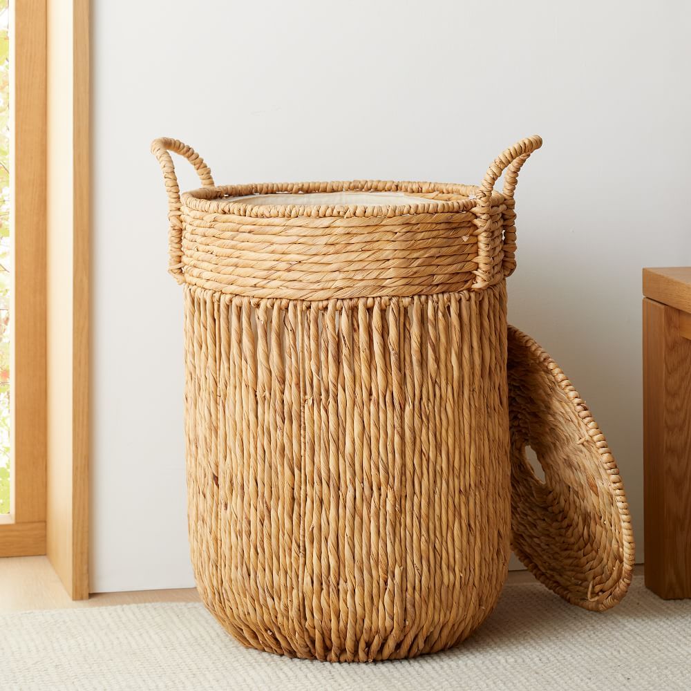 Vertical Lines Woven Seagrass Baskets | West Elm (US)