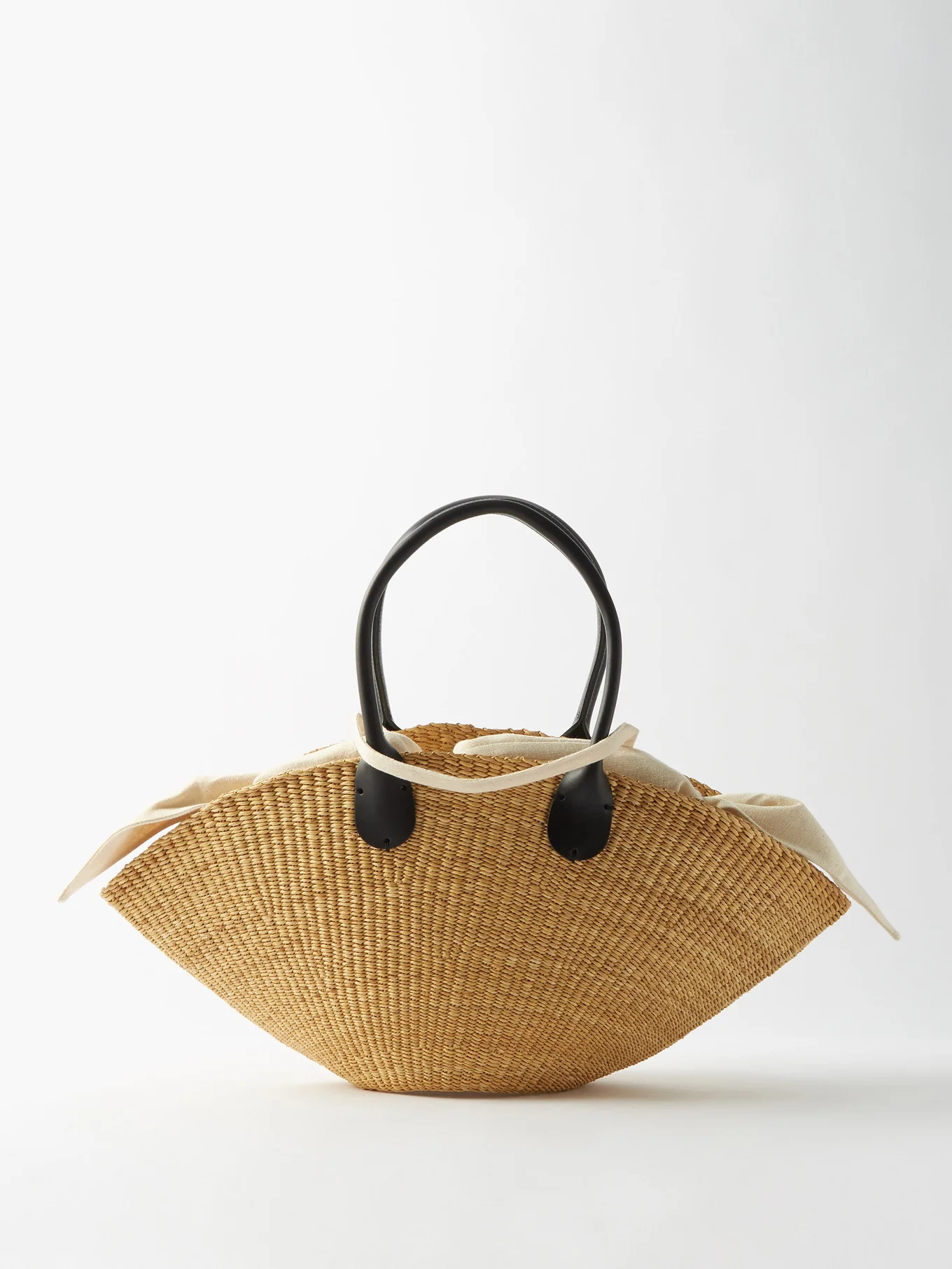 Sophie leather-trim basket bag | Matches (UK)