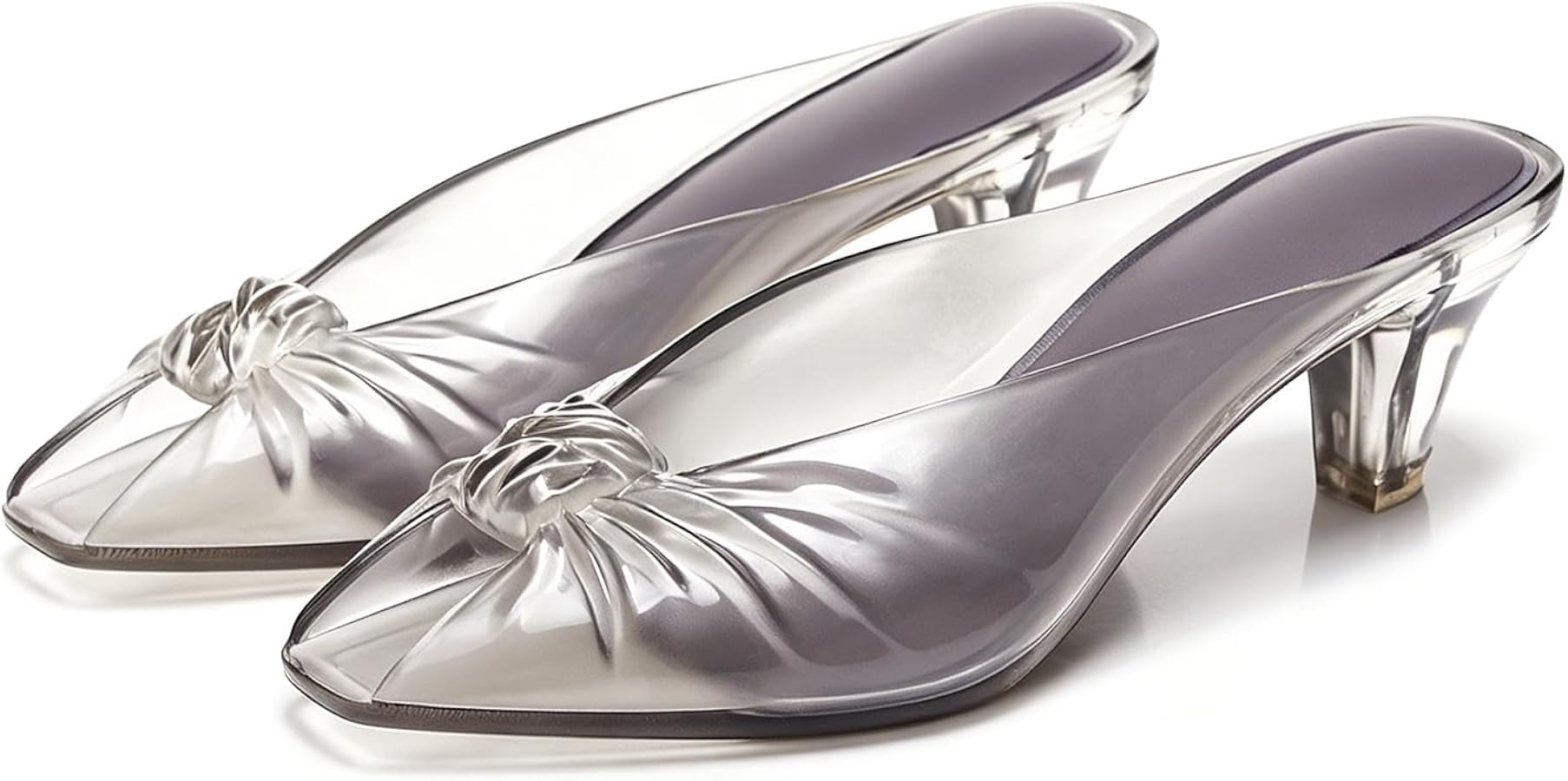 Caradise Jelly Mule Kitten Heel Sandals for Women Jelly Summer Shoes | Amazon (US)