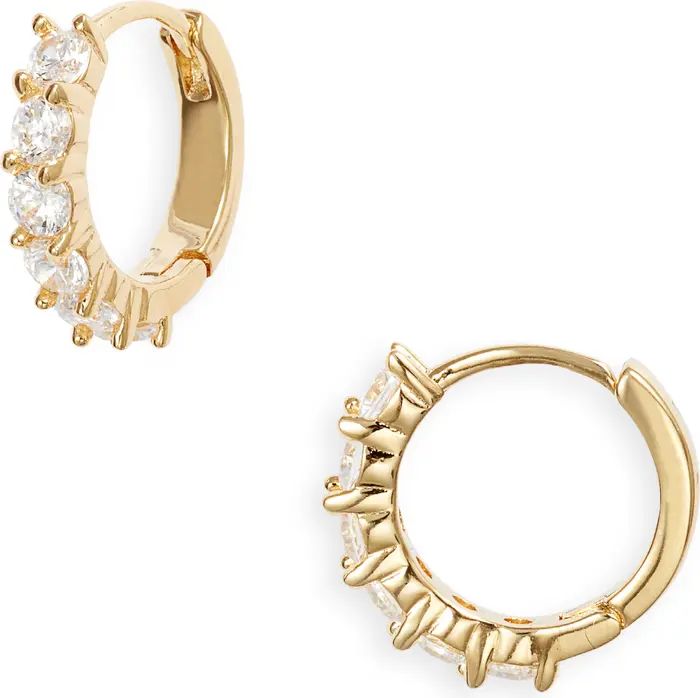 Everyday Cubic Zirconia Huggie Hoop Earrings | Nordstrom