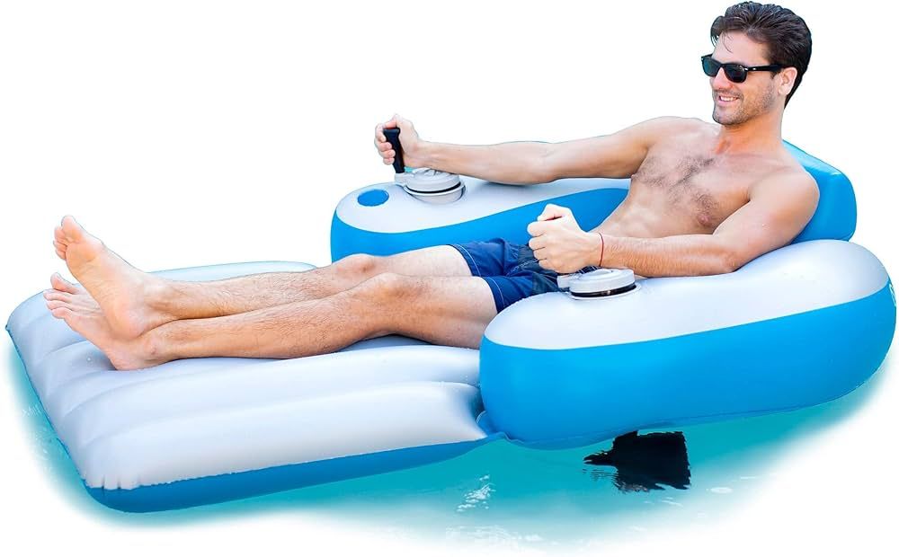 Splash Runner Motorized Inflatable Pool Lounger, Water Hammock Raft for Pool or Lake, Toy for Adu... | Amazon (US)