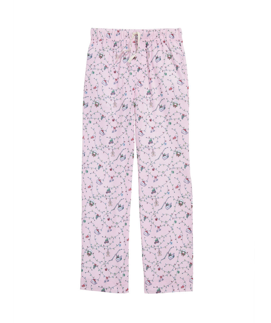 OUTLET Girls' Holiday Whales & Lights Lounge Pants | vineyard vines