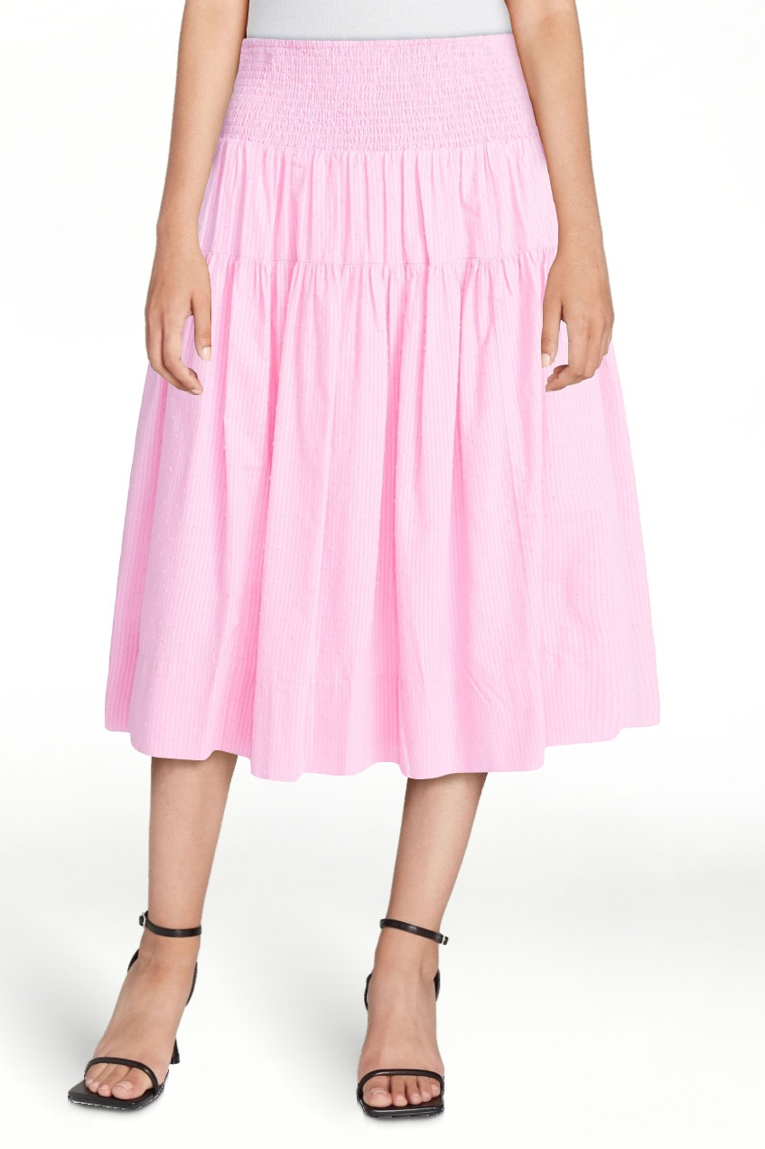 Free Assembly Women's Smocked Waist Cotton Midi Skirt, Sizes XS-XXL | Walmart (US)