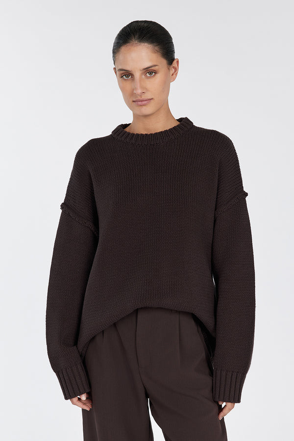 ROY CHOC LONGLINE KNIT JUMPER | DISSH