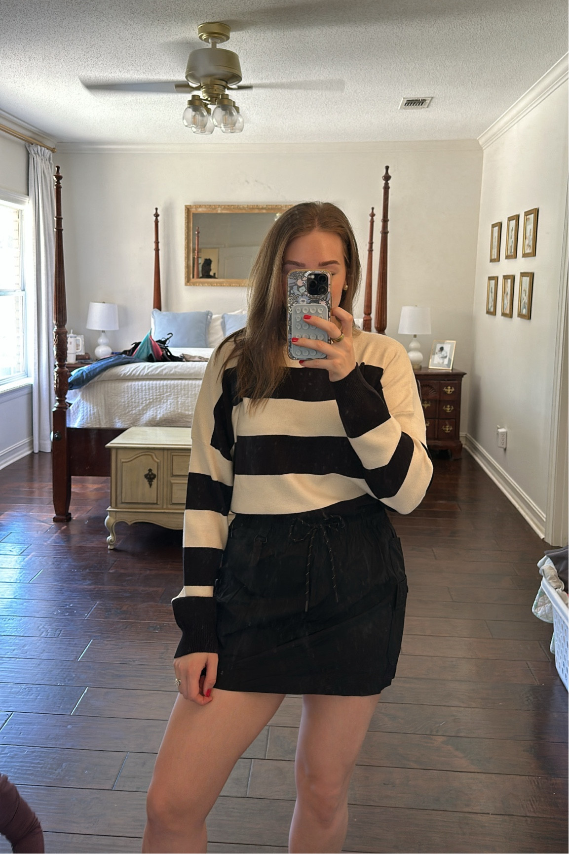Fall transitional skort + sweater Walmart finds!