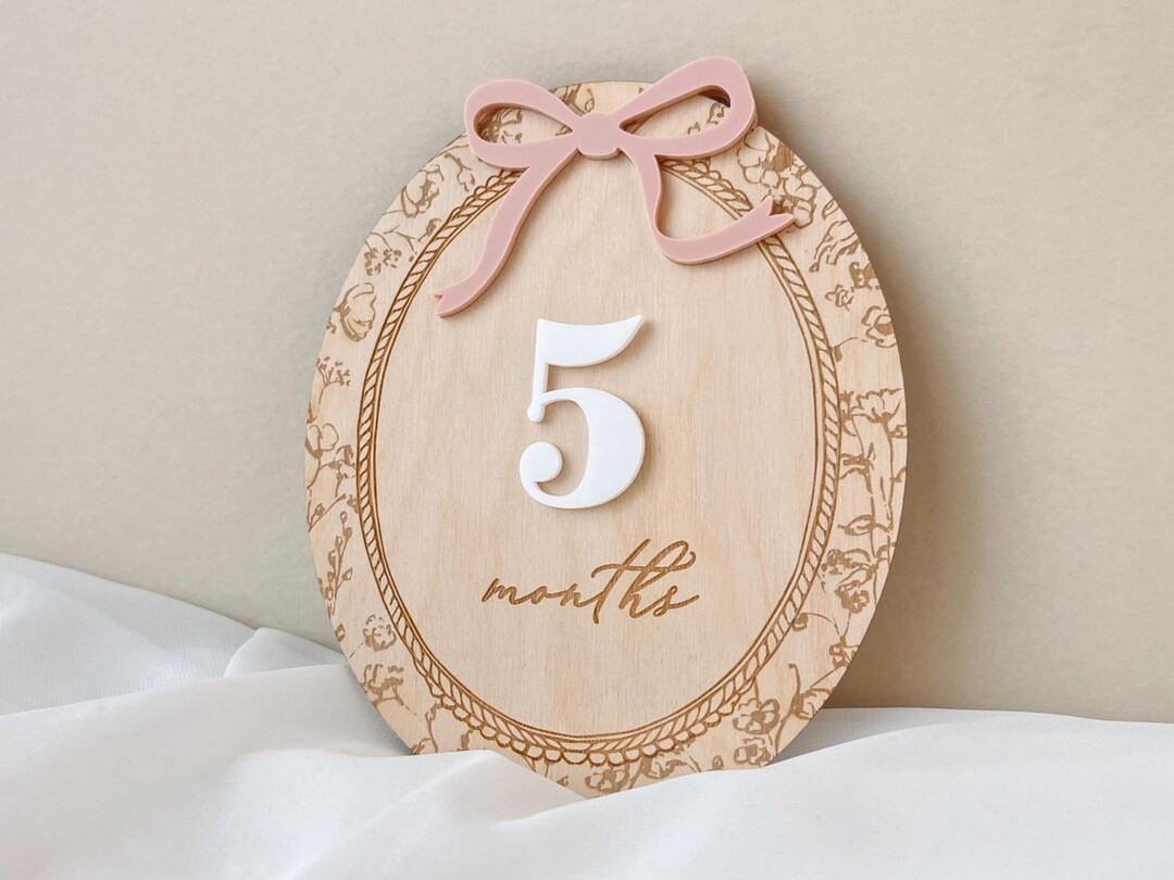 Baby Month Milestone Girl Baby Milestone Card Baby Girl Nursery Decor Personalized Baby Milestone... | Etsy (US)