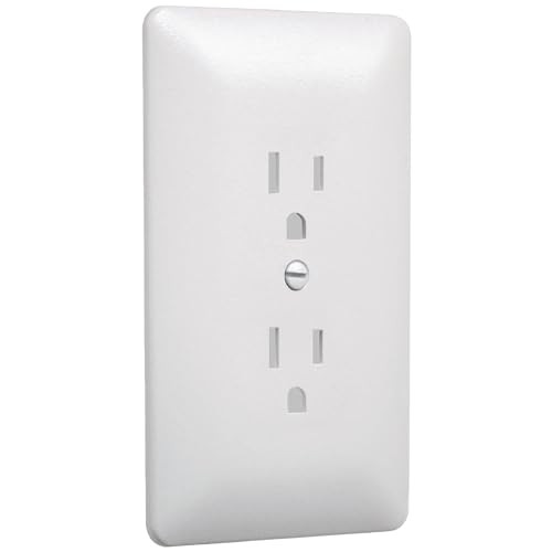 Taymac 2000W Masque 2000 1-Gang Decorator Style Wallplate, Paintable Duplex Outlet Cover, White (... | Amazon (US)