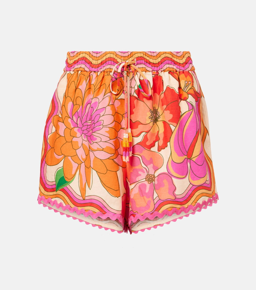 Farm Rio Floral linen-blend shorts | Mytheresa (US/CA)