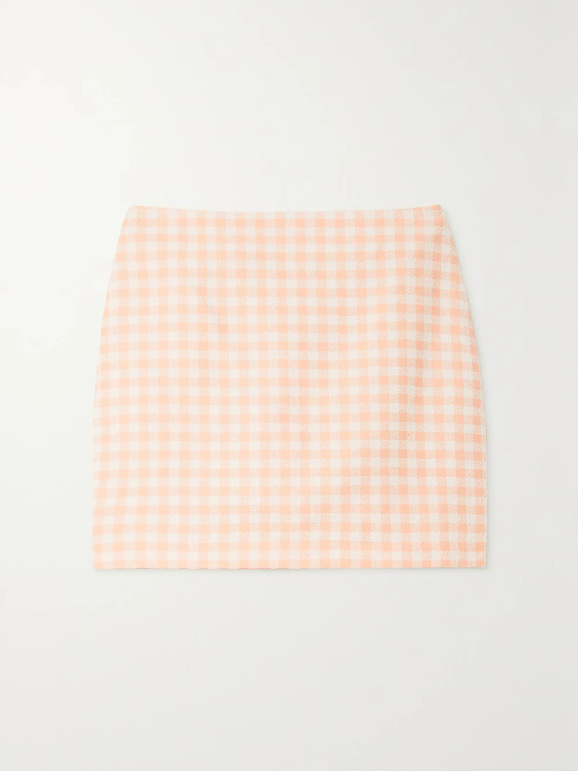 + NET SUSTAIN gingham cotton-blend bouclé mini skirt | NET-A-PORTER (US)
