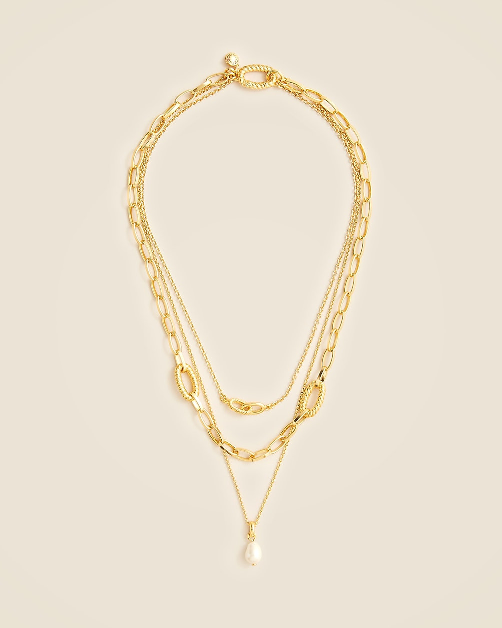 Chainlink necklaces set-of-three with pearls | J. Crew US