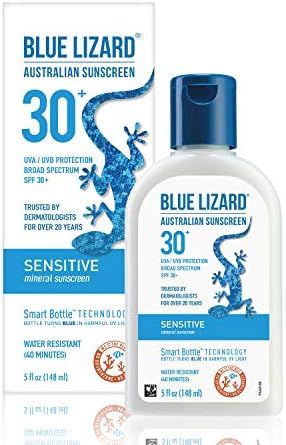 BLUE LIZARD Australian Sunscreen, Sensitive SPF 30+, 5-Ounce | Amazon (US)