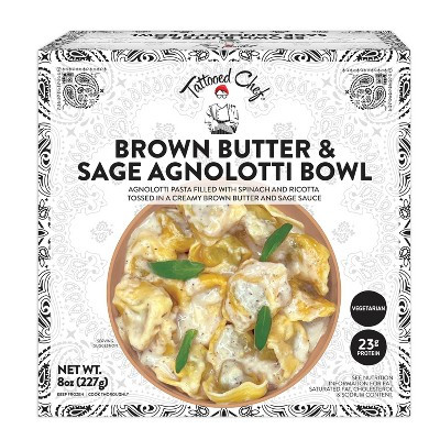 Tattooed Chef Frozen Brown Butter & Sage Agnolotti Bowl - 8oz | Target