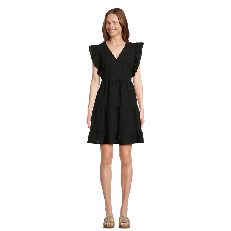Time and Tru Women's Fit and Flare Mini Dress, Sizes XS-XXXL | Walmart (US)