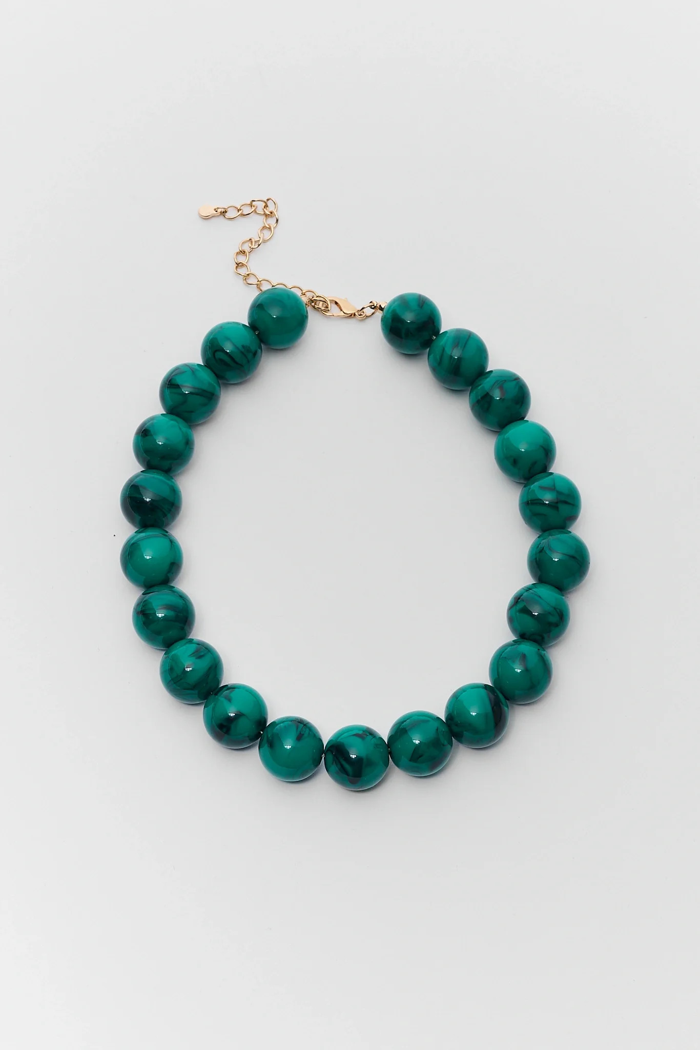 Green Chunky Beaded Necklace | Avara