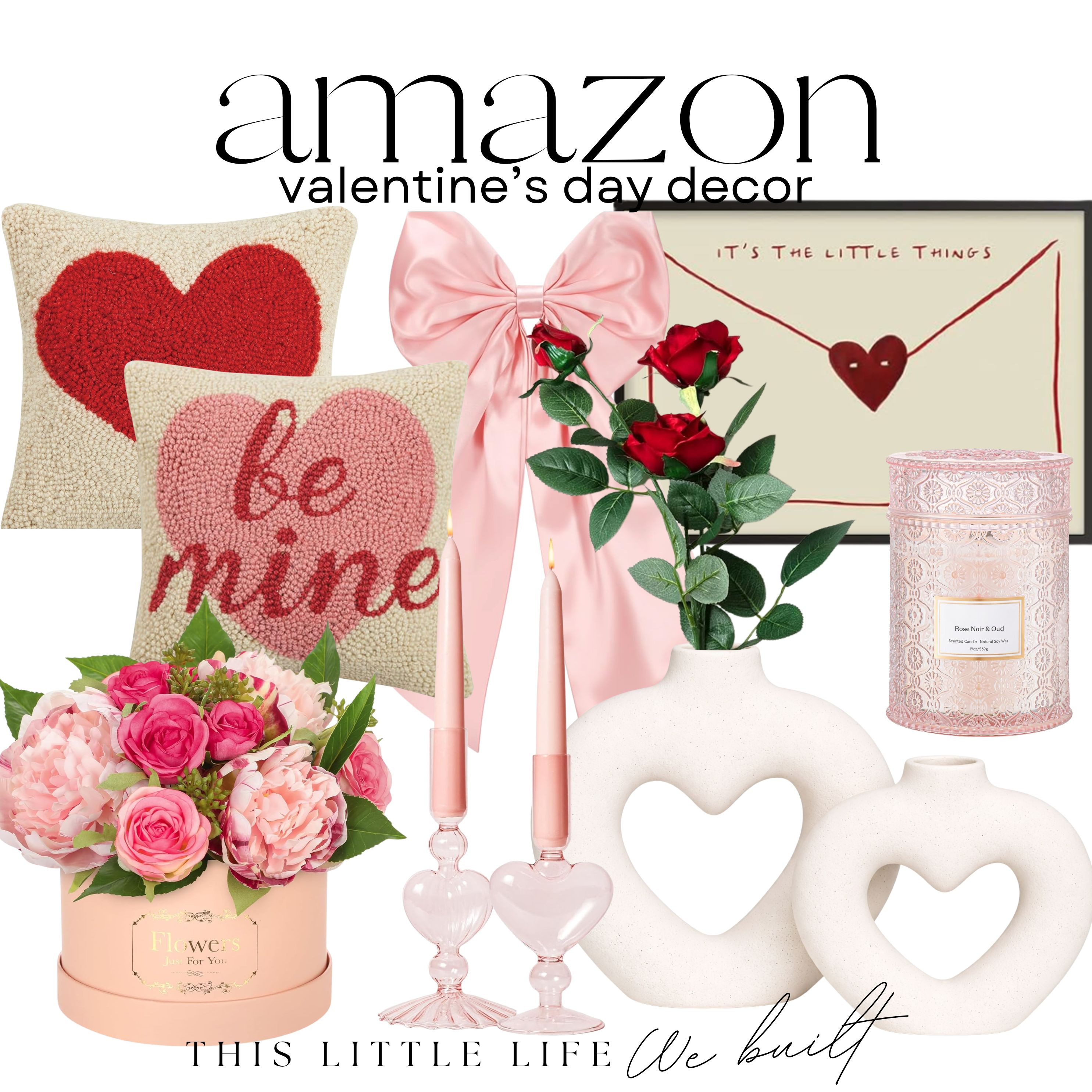 Valentine’s Day Essentials from Amazon!
Amazon Home / Heart Garlands / Romantic Table Runners / Pink & Red Throw Pillows / Floral Centerpieces / Taper Candle Holders / Scented Candles / Love-Themed Wall Art / Heart-Shaped Trays / Decorative Vases / Valentine’s Wreaths / Blush Linen Napkins / Gold Flatware / Glass Champagne Flutes / Dessert Stands / Candy Dishes / Charcuterie Boards / Cocktail Glassware / Valentine’s Day Plates & Napkins / String Lights / Place Card Holders / Mini Bud Vases / Themed Drink Stirrers / Cozy Throw Blankets / Romantic Dinnerware / Heart Confetti / Aesthetic Valentine’s Day Decor /  

 #LTKSeasonal #LTKHome