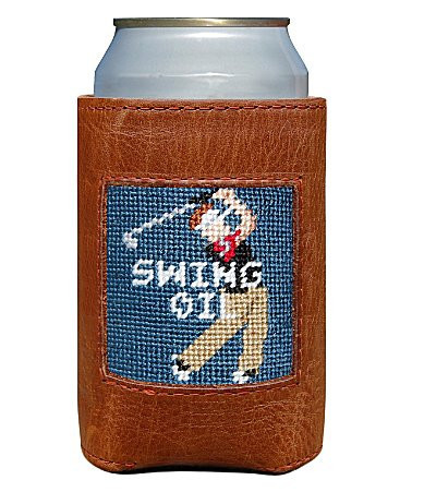 Smathers Branson Needlepoint Swing Oil Golfer Can Cooler - Brown | Dillard's