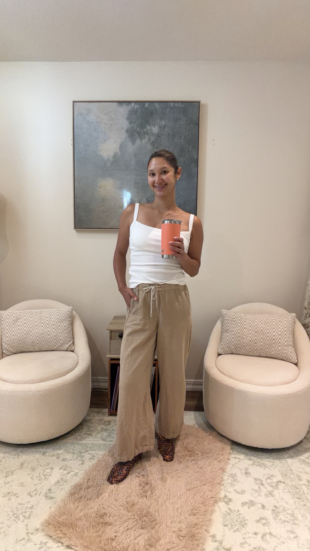 Three wardrobe staples I can’t stop reaching for. 🤍

✔️ $20 shelf bra tank
✔️ Drawstring tan pants
✔️ Jelly shoes

This is one of those outfits that proves you don’t need more clothes—you just need versatile basics that work with your lifestyle.

These pieces are lightweight, comfortable, and easy to style from school drop-off to pick-up (and everything in between).

#LTKootd #LTKgrwm #LTKmomlife