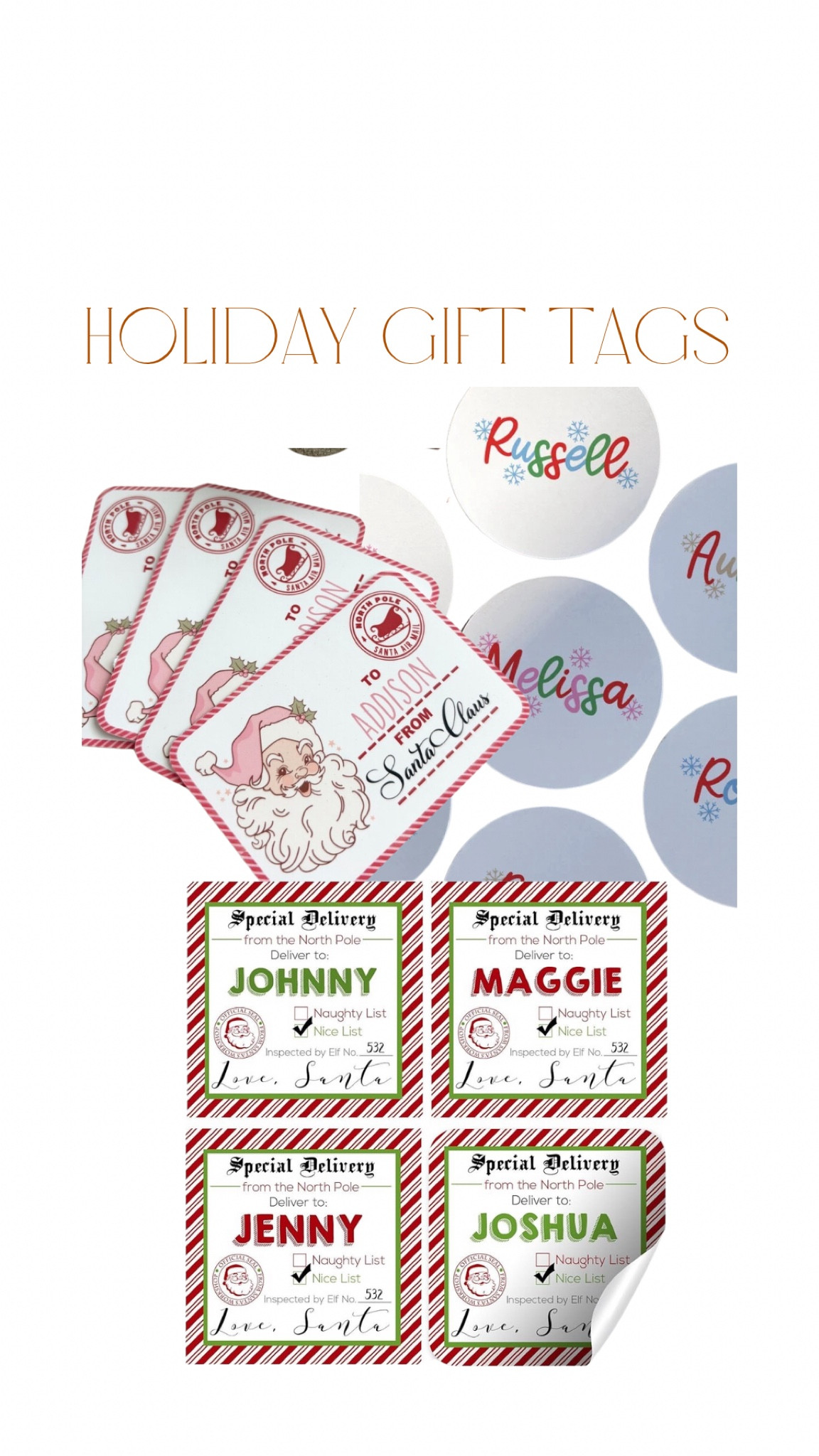 The easiest gift tags for Christmas.  Personalized and ready to go. 

#giftwrapping #christmasgifts

#LTKSeasonal #LTKFamily #LTKKids