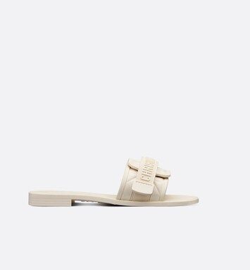 Dio(r)evolution Slide White Embossed Macrocannage Rubber | DIOR | Dior Couture