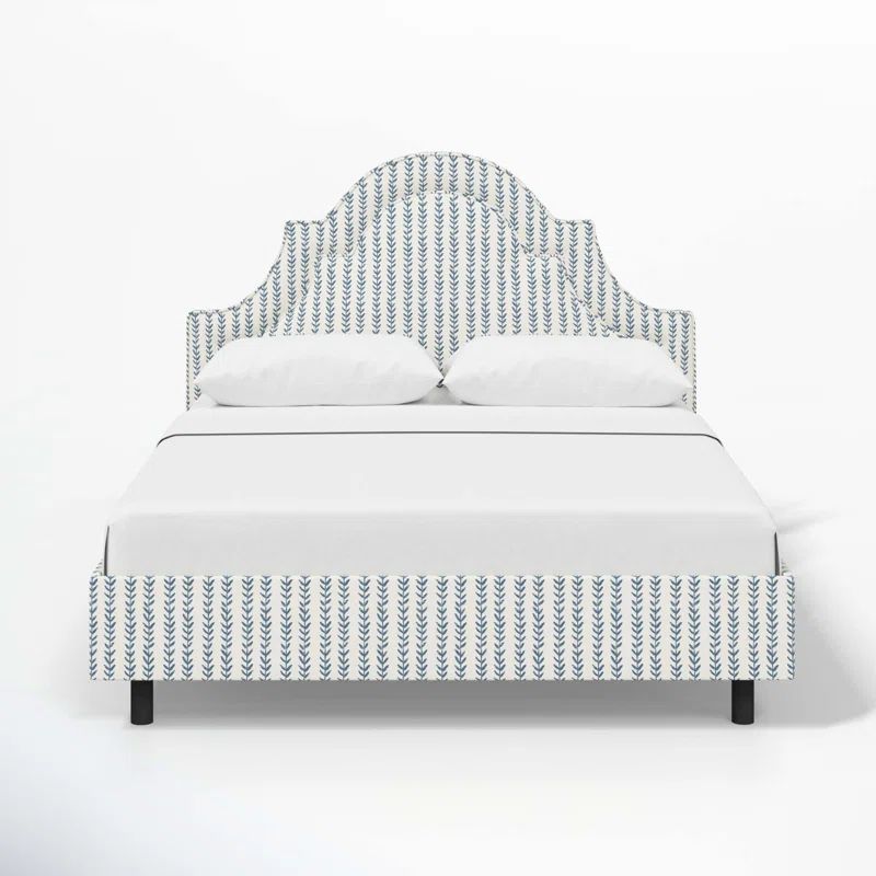 Knipe Upholstered Scalloped Bed | Wayfair North America