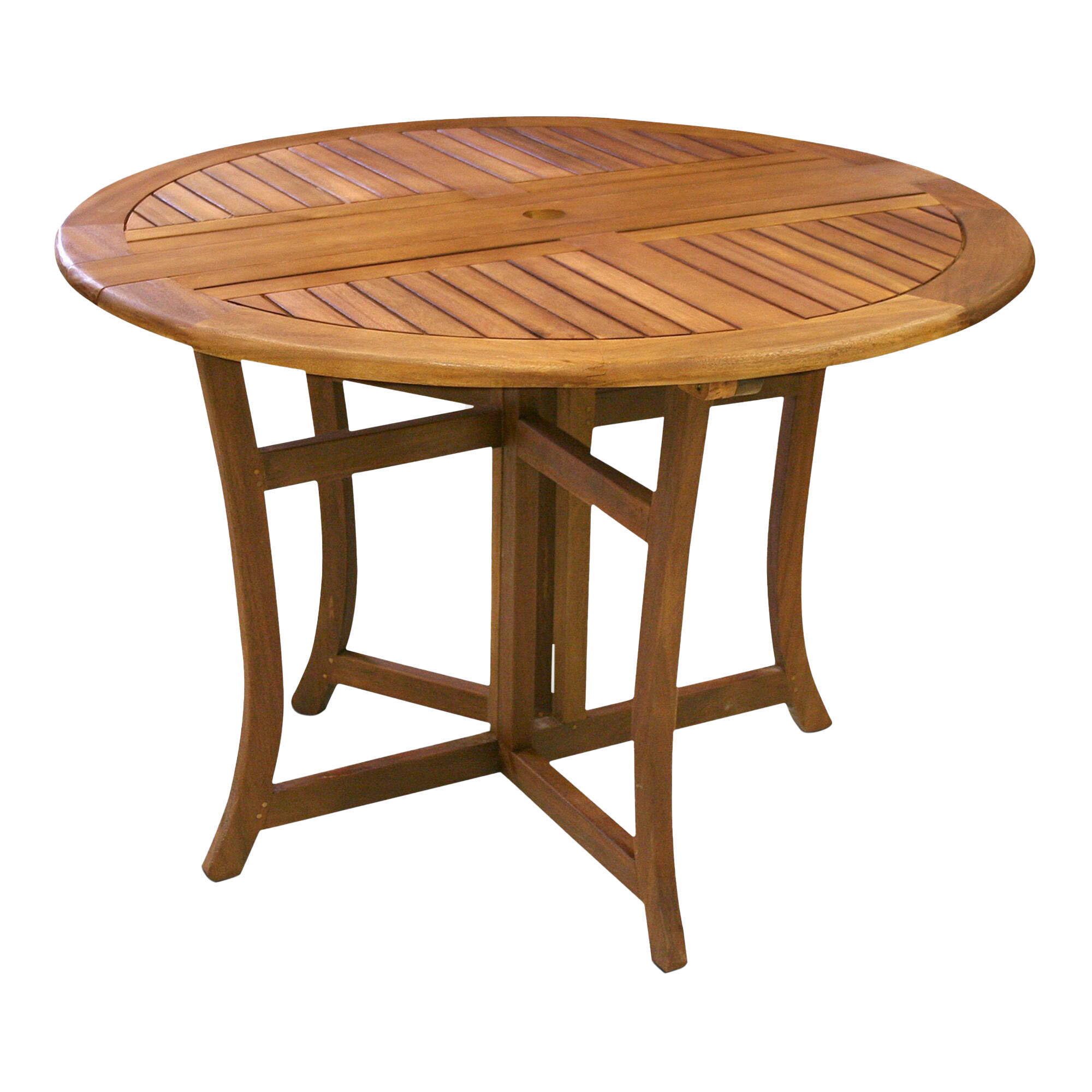 Danner Round Eucalyptus Wood Folding Outdoor Dining Table | World Market