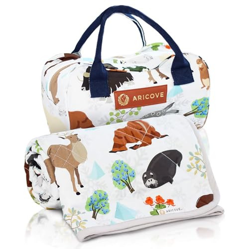 Aricove Weighted Blanket Kids, 7 lb, 40x60 inches, Small Twin Size, Soft Cotton, Machine Washable, Grey/Snow Animals | Amazon (US)