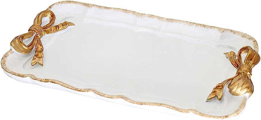 Amazon.com: Vintage Decorative Towel Tray Storage Dish Fruit Trays Rings Chain Bracelets Earrings... | Amazon (US)